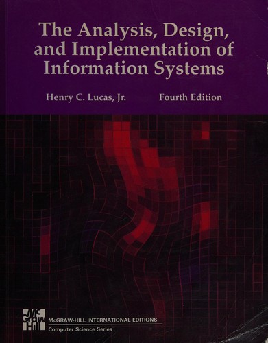 Cover for The analysis design and implementation of information systems