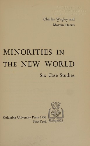Cover for Minorities in the New World