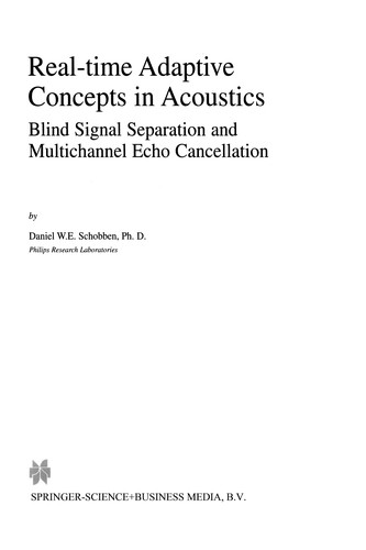 Cover for Real-time Adaptive Concepts in Acoustics