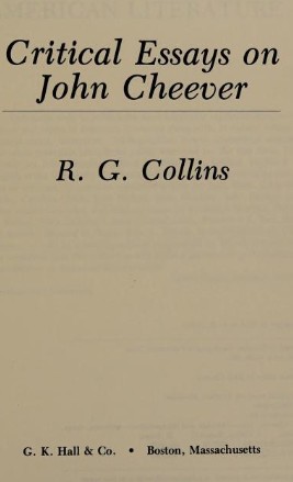 Cover for Critical essays on John Cheever
