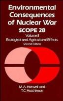 Cover for Environmental consequences of nuclear war.