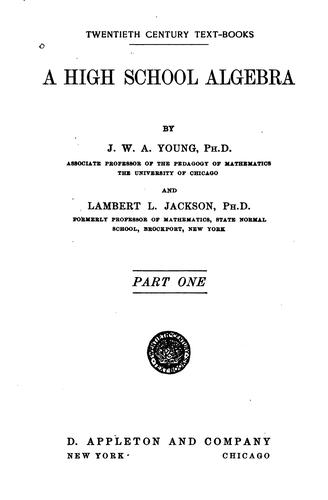 Cover for A high school algebra