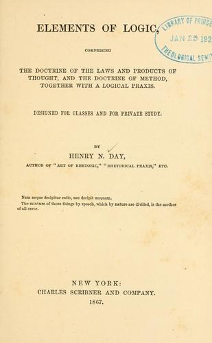 Cover for Elements of logic