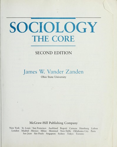 Cover for Sociology