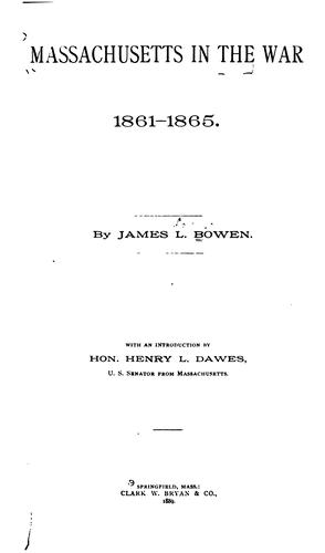 Cover for Massachusetts in the war, 1861-1865.