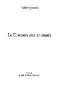 Cover for Le discours aux animaux