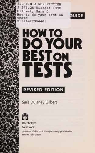 Cover for How to do your best on tests