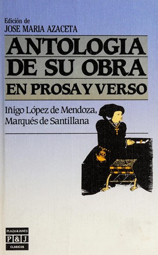 Cover for Antología de su obra en prosa y verso