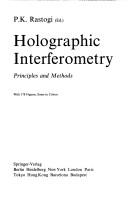 Cover for Holographic interferometry
