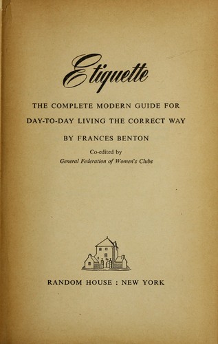 Cover for Etiquette