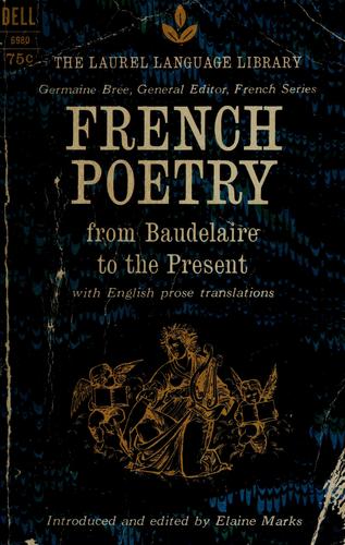 Cover for French poetry from Baudelaire to the present