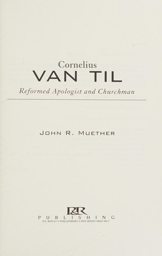 Cover for Cornelius Van Til