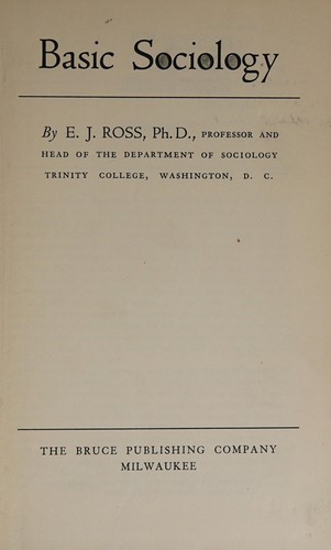 Cover for Basic sociology