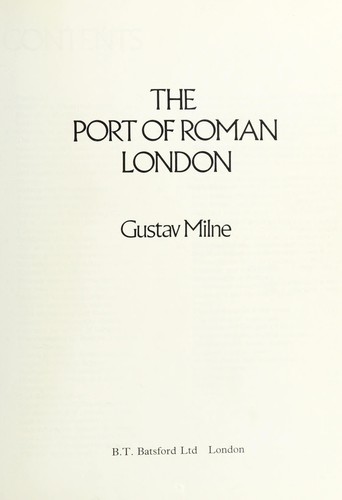 Cover for The port of Roman London