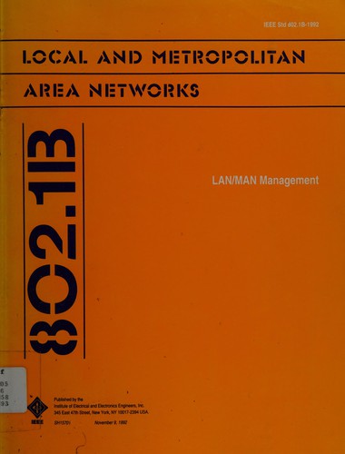 Cover for IEEE Standards for Local and Metropolitan Area Networks