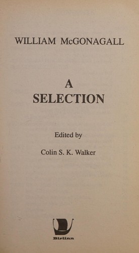 Cover for William McGonagall