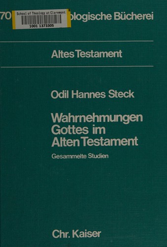 Cover for Wahrnehmungen Gottes im Alten Testament