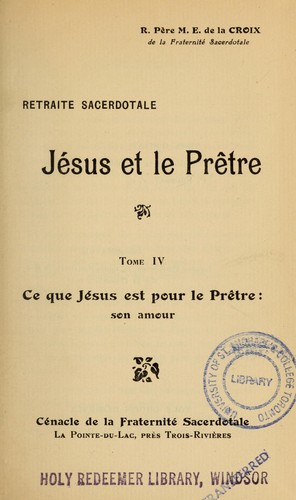 Cover for Retraite sacerdotale
