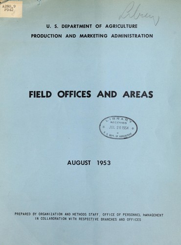 Cover for Field offices and areas