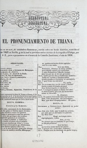 Cover for El pronunciamiento de Triana