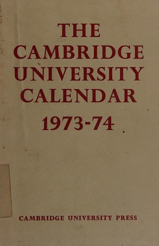 Cover for Cambridge University Calendar 197374