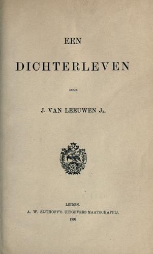 Cover for dichterleven.