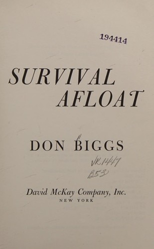 Cover for Survival afloat