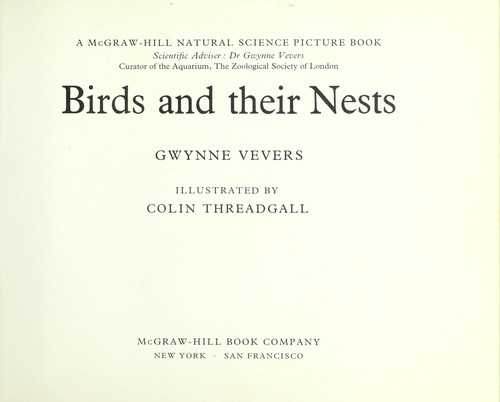 Cover for Birds and their nests
