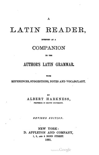 Cover for A new Latin reader