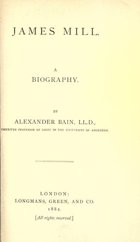 Cover for James Mill
