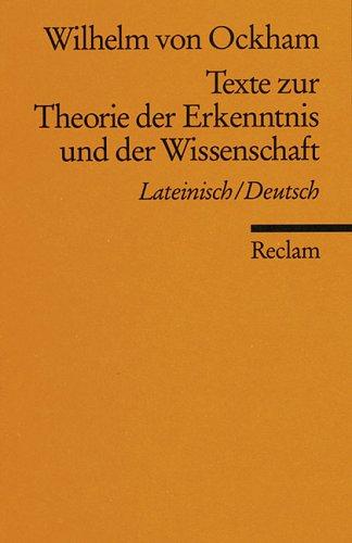 Cover for Texte zur Theorie der Erkenntnis und der Wissenschaft