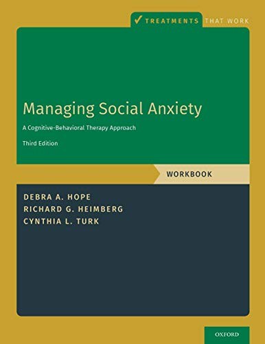 Cover for Managing Social Anxiety, Workbook