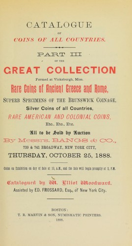 Cover for Catalogue of coins of all countries