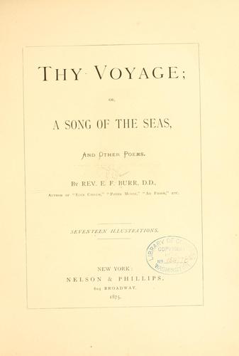 Cover for Thy voyage