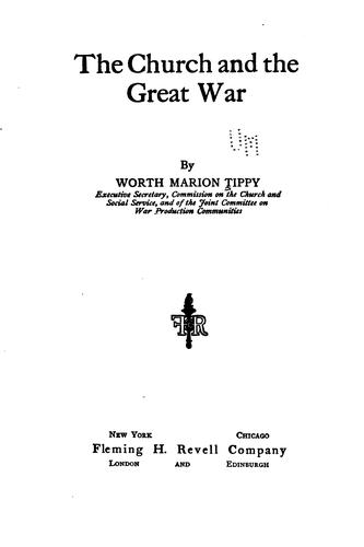 Cover for The church and the great war