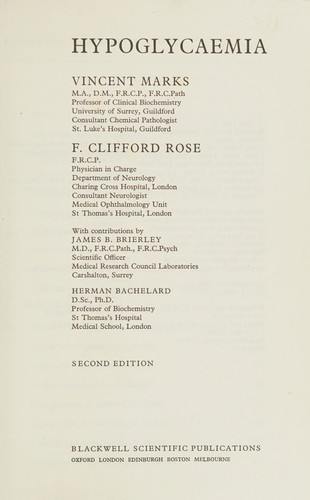 Cover for Hypoglycaemia