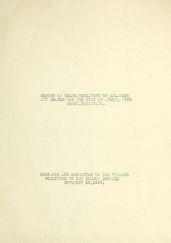 Cover for Report on standardization of salaries and grades for the city of Akron