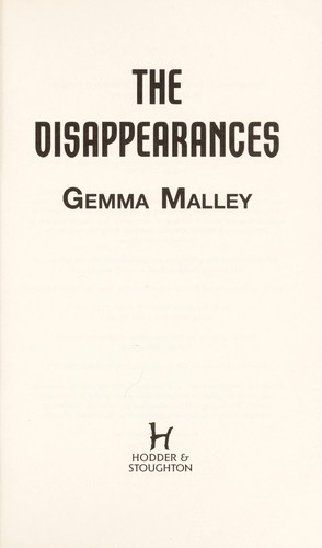 Cover for The disappearances