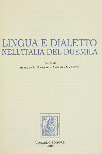 Cover for Lingua e dialetto nell'Italia del Duemila