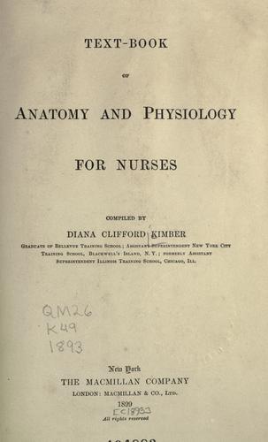 Cover for Text-book of anatomy and physiology for nurses