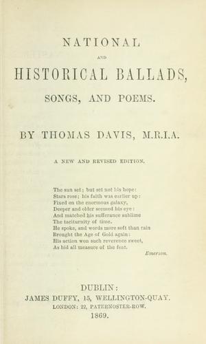 Cover for National and historical ballads, songs, and poems.