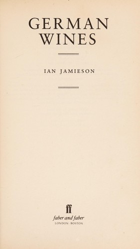 Cover for German wines