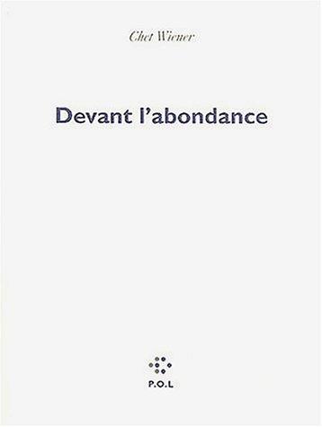 Cover for Devant L'abondance