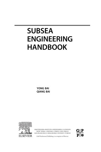 Cover for Subsea engineering handbook