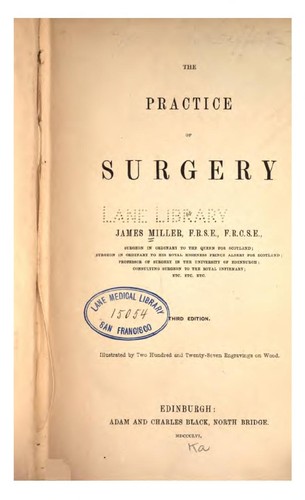 Cover for The Practice of surgery