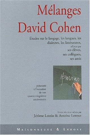 Cover for Mélanges David Cohen