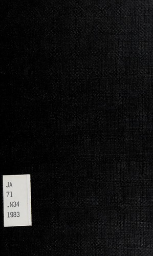 Cover for The Nature of political theory