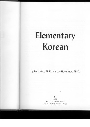 Cover for Elementary Korean