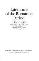 Cover for Literature of the Romantic period, 1750-1850