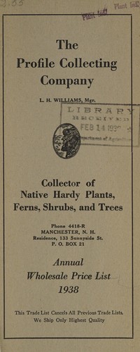 Cover for Annual wholesale price list, 1938